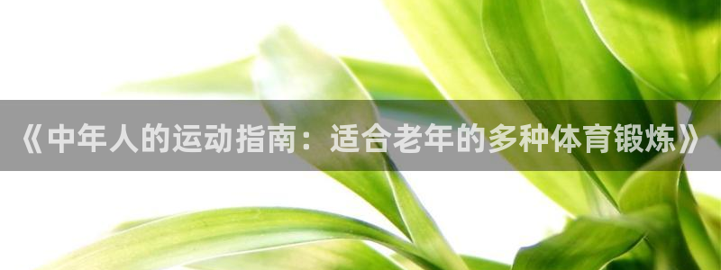 意昂平台注册：《中年人的运动指南：适合老年的多种体育锻炼》